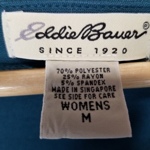 Eddie Bauer Dress Medium Sleeveless Tank Dress Midi Teal - Picture 6 of 8